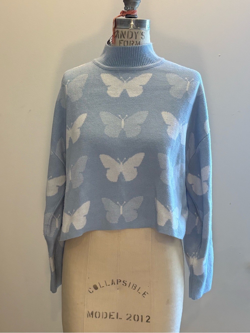 H&M butterfly turtleneck sweater
